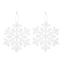 CANVAS White Collection Decoration Snowflake Christmas Ornament Set2-pk
