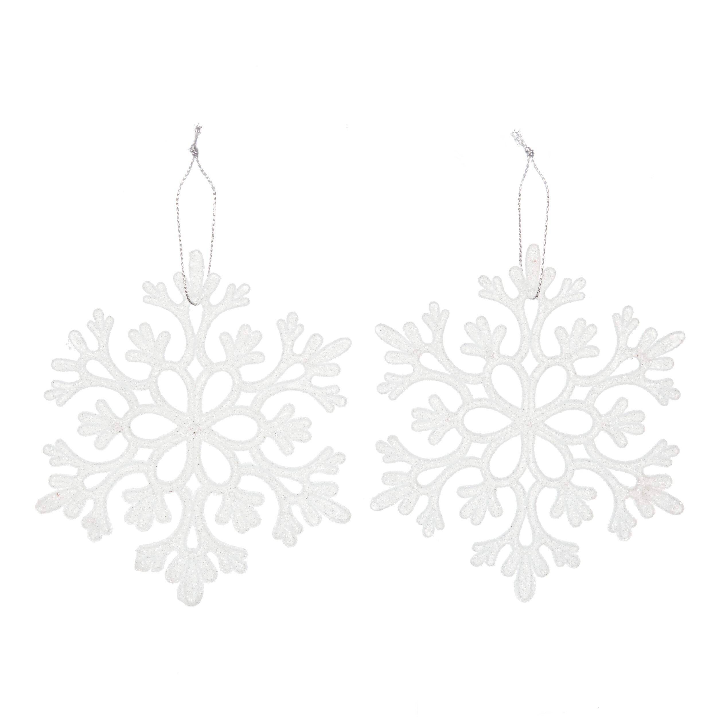 CANVAS White Collection Decoration Snowflake Christmas Ornament Set2-pk Front_Flat