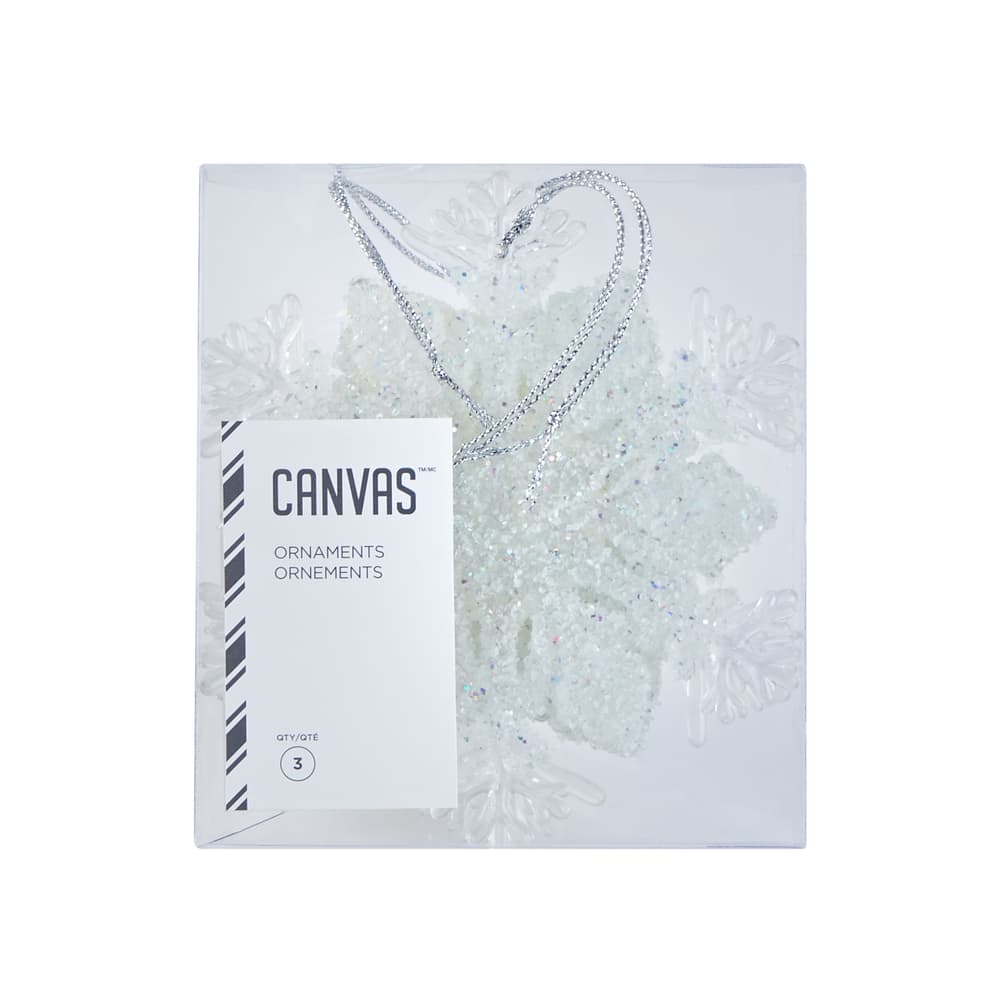 CANVAS White Collection Decoration Snowflake Christmas Ornament