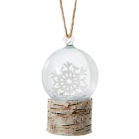 CANVAS Collection Blanche - Ornement de Noël Globe de neige flocon de neige Front_Elevated