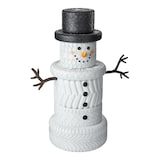 For Living Christmas Tire Snowman Store Décor, White, 4-ft Front_Angled_Right