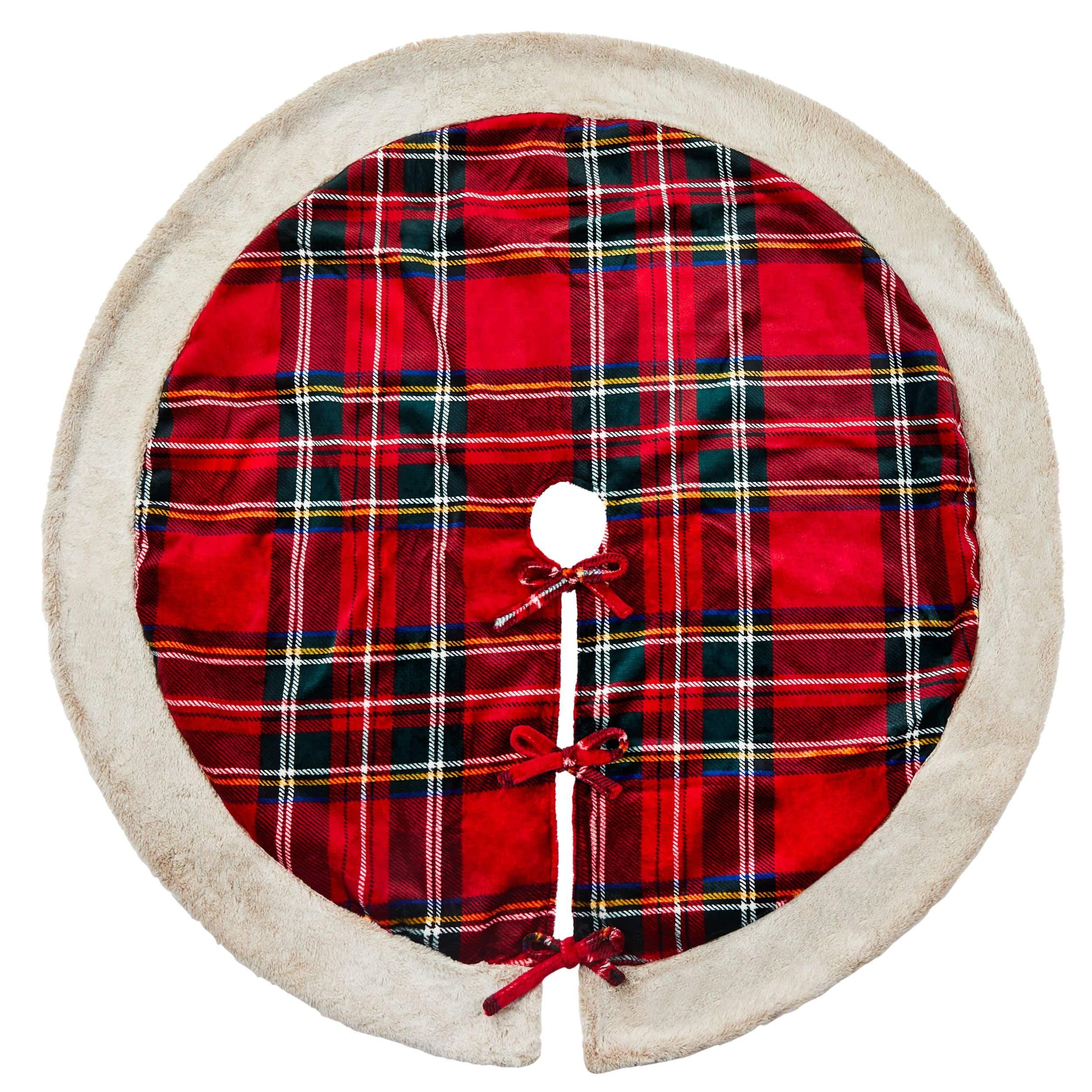 Plaid flannel outlet tree skirt