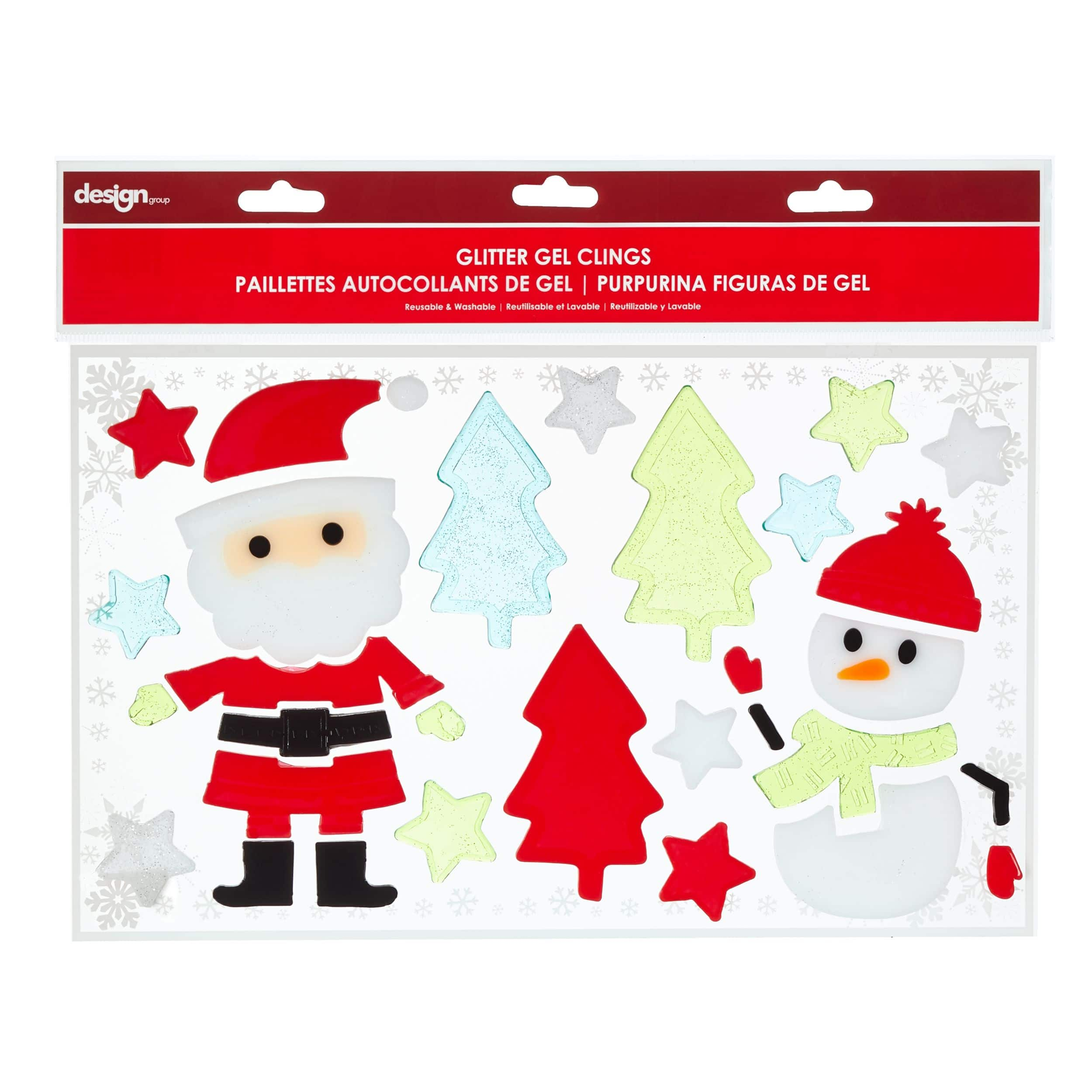 Design Group Peel & Stick Reusable Christmas Decoration Holiday ...