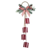CANVAS - Décoration de Noël Clochettes de porte, à suspendre, rouge