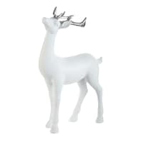 For Living Christmas Glittering Standing Deer Décor, White, 7-in Front_Three_Fourths_Angled_Left
