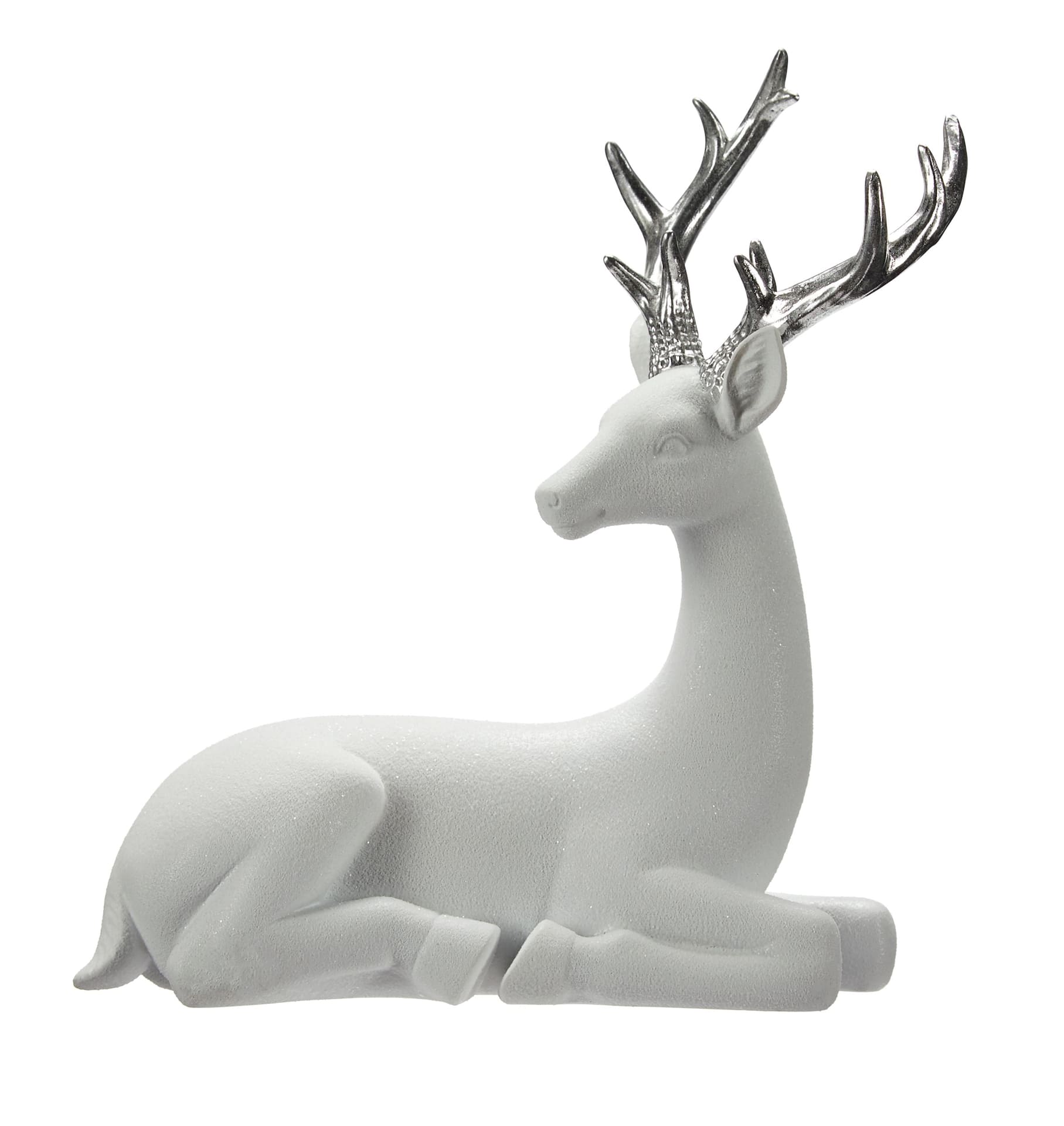 For Living Christmas Glittering Sitting Deer Décor, 7-in