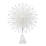 CANVAS Christmas Glittering Decoration Star Tree Topper, 12-in Front_Flat