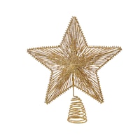 CANVAS Christmas Silver Glitter 3D Star Tree Topper, 12-in Front_Flat
