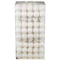 For Living Shatterproof Decoration Ball Christmas Ornament Set, Assorted Colour, 60-mm, 200-pc Front_Elevated