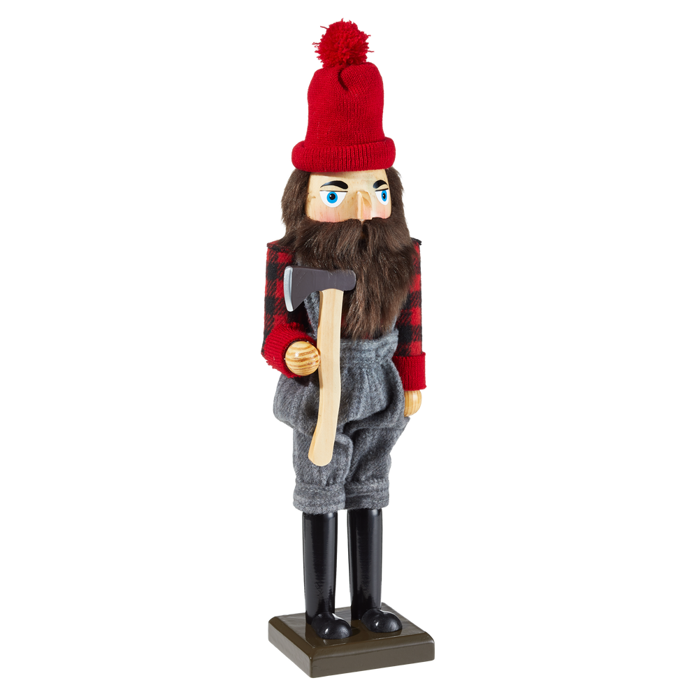For Living Christmas Decoration Lumberjack Nutcracker, 16in Canadian