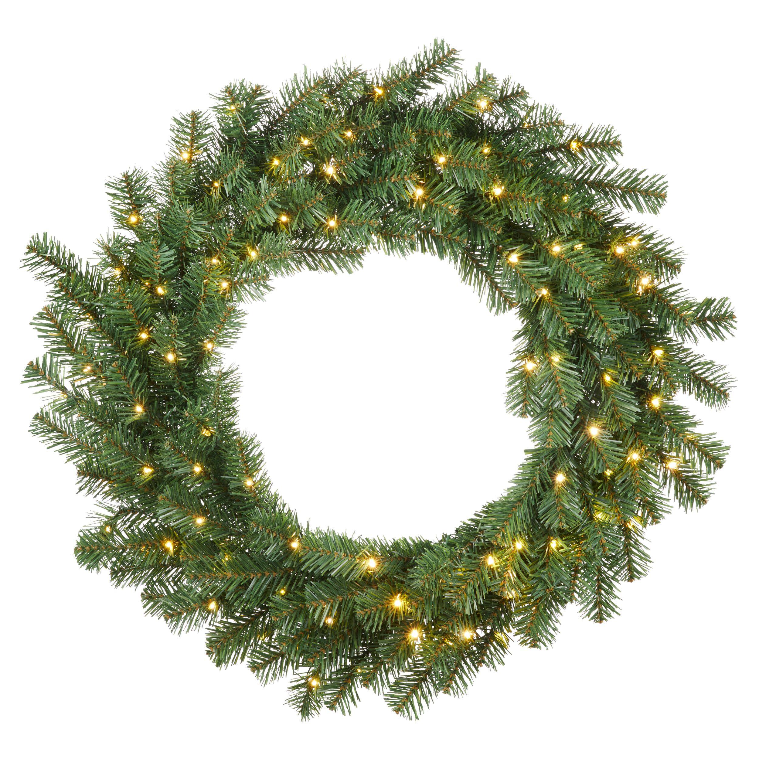 NOMA Christmas Decoration Super Lit Fir Wreath, 30-in | Canadian Tire