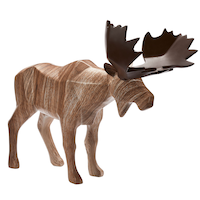 CANVAS Wooden Christmas Moose Décor, 17-in Front_Angled_Right