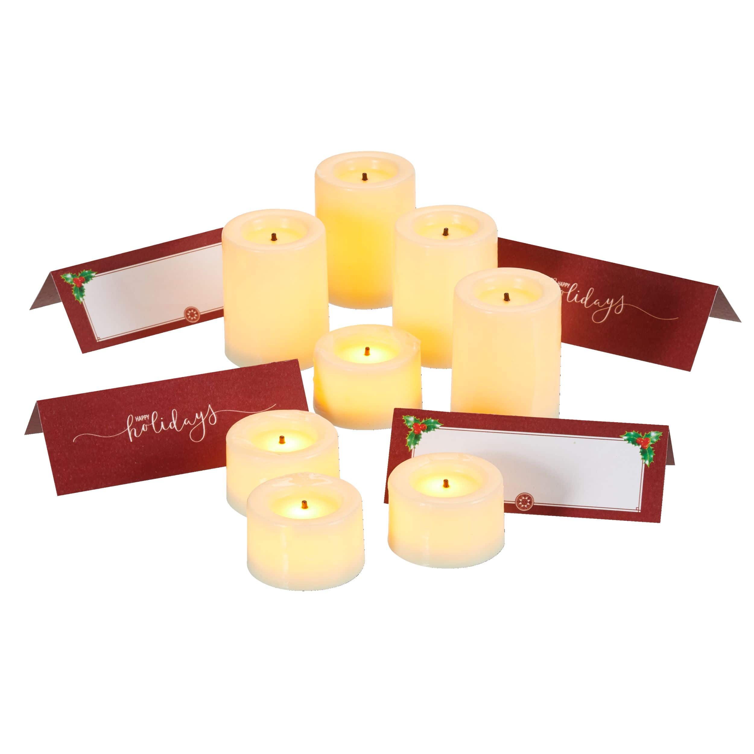 Inglow LED Christmas Decoration Tea Light Candle Set, Cream, 12-pc