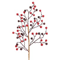 Décorations de Noël gerbe de canneberges CANVAS, rouge, 26 pi Front_Flat