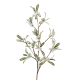 Décoration de Noël gerbe de feuillage et baies CANVAS, blanc, 30 po Front_Flat