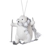 CANVAS White Collection Decoration Skiing Polar Bear Christmas Ornament, 3 1/2-in Front_Angled_Left