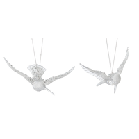 CANVAS Collection Argent - Décoration de Noël Colibri en acrylique, 5 po, paq. 2 Composite_or_Mixed