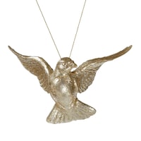 CANVAS Gold Collection Glittering Decoration Dove Christmas Ornament, 3-in