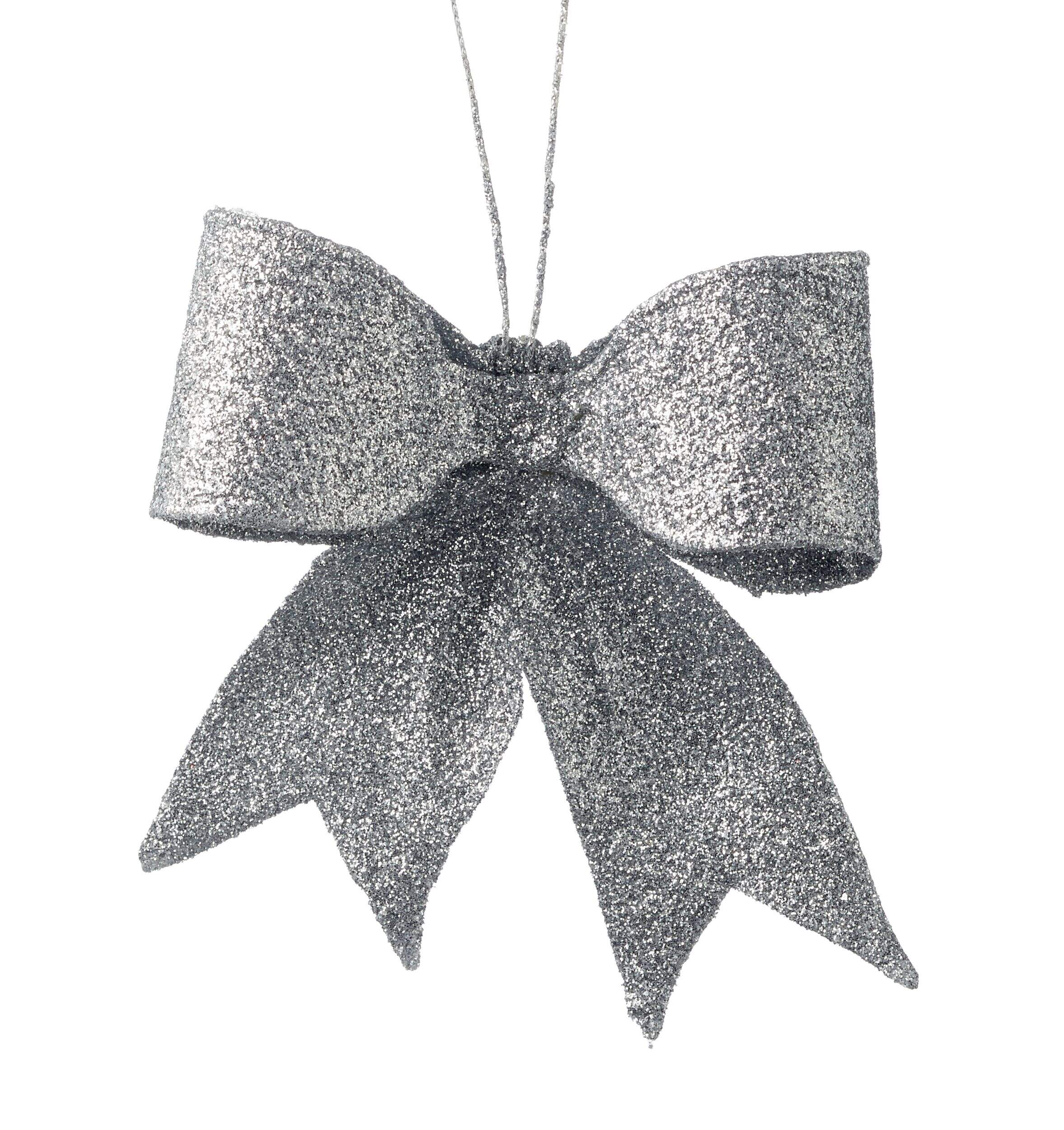 CANVAS Collection Argent - Ornement de Noël Boucle scintillante, 4-1/2 po Front_Flat