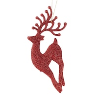 CANVAS Red Collection Decoration Dancing Deer Christmas Ornament, 6 1/2-in Front_Flat