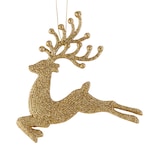 CANVAS Collection Or - Décoration de Noël cerf sautillant, 6 po Front_Flat