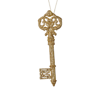 CANVAS Gold Collection Glittering Decoration Antique Key Christmas Ornament, 5 1/2-in