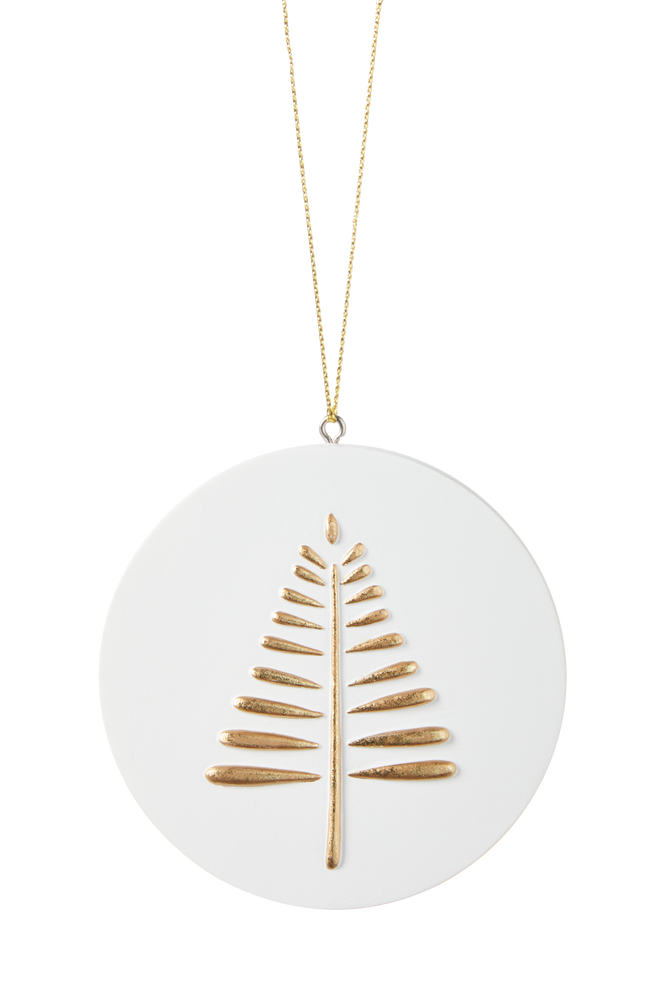 CANVAS Gold Collection Decoration Disc with Tree Decal Christmas