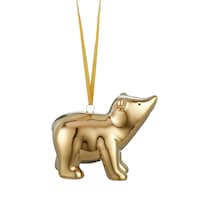 CANVAS Gold Collection Decoration Polished Polar Bear Christmas Ornament, 3 1/2-in