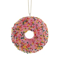 CANVAS Brights Collection Sprinkled Donut Christmas Ornament, Multi-Colour, 3 1/2-in Front_Flat