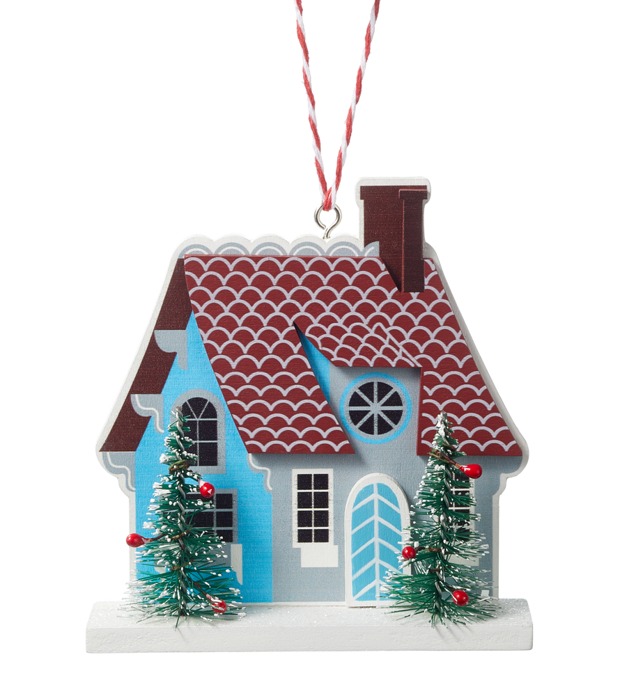 CANVAS Brights Collection Decoration House Christmas Ornament, Blue, 3 1/2in Canadian Tire
