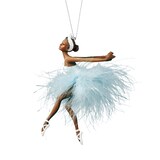 CANVAS Collection Éclat - Ornement de Noël Ballerine en tutu, bleu, 7 po Side_Left