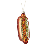 CANVAS Brights Collection Decoration Hotdog Christmas Ornament, 6-in Front_Angled_Right