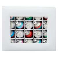 CANVAS Brights Collection Decoration Mini Bauble Christmas Ornament Set, 1-in, 20-pk