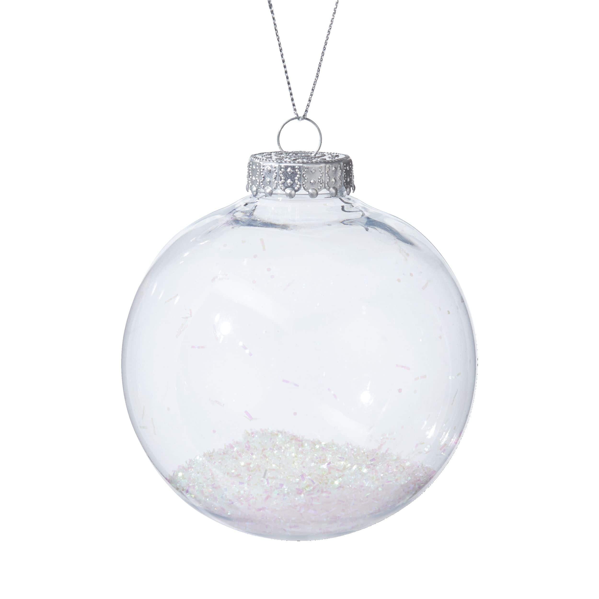 Great Choice Products 20 Pcs 100Mm Ornament Balls Christmas Decoration  Balls, Clear Plastic Fillable Ornaments Ball