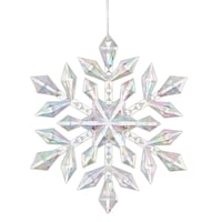 CANVAS White Collection Decoration Iridescent Snowflake Christmas Ornament, 5 1/2-in Front_Flat