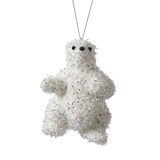 CANVAS Collection Lumières Nordiques - Ornement de Noël en tinsel Ours debout, blanc, 4 1/2 po Front_Flat
