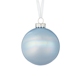 CANVAS Collection Lumières Nordiques - Boule de Noël iridescente en verre, bleu, 100 mm Front_Flat