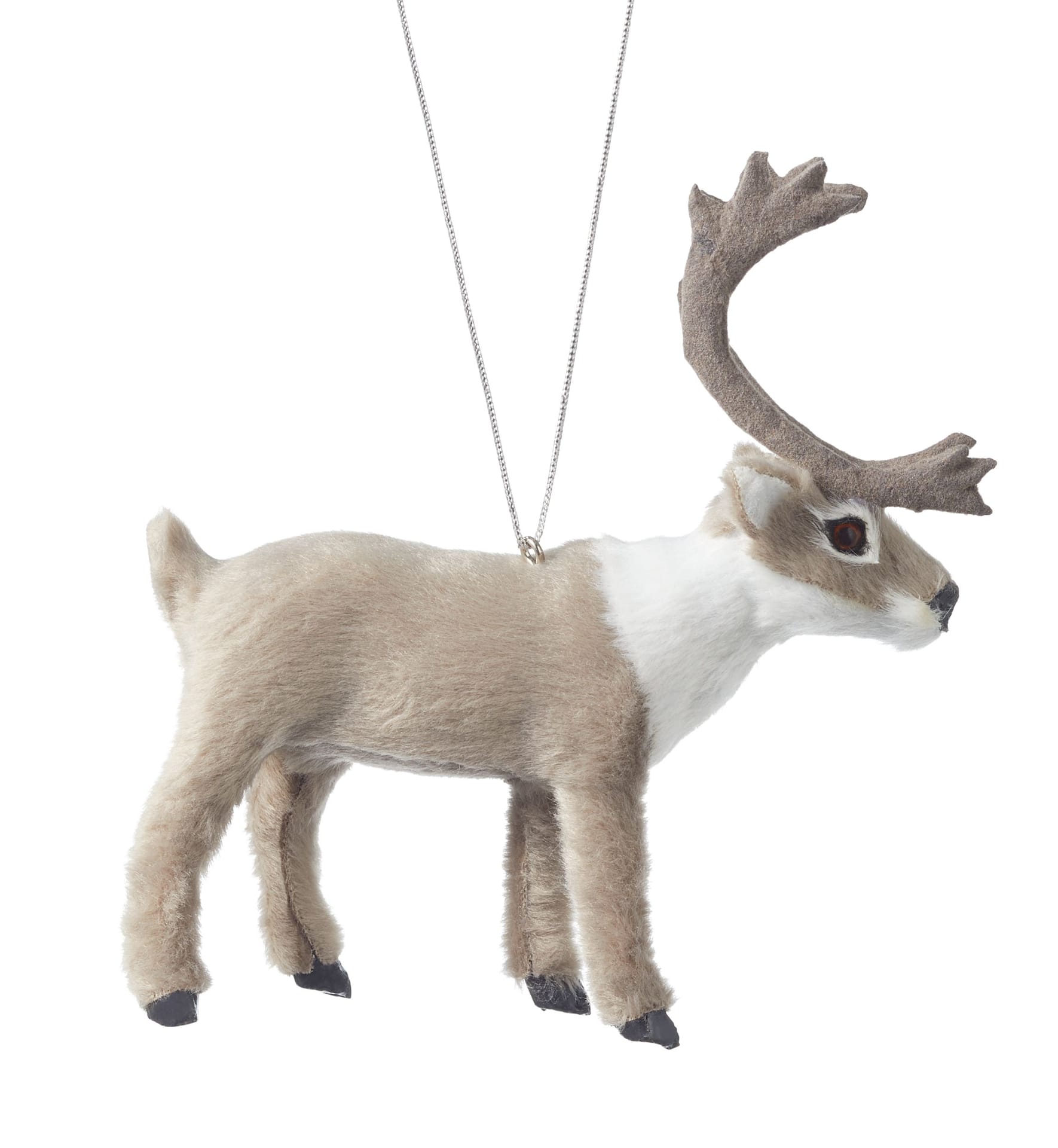 CANVAS Silver Collection Furry Elk Christmas Ornament, 5-in