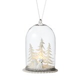 CANVAS Nordic Lights Collection Glass Light Up Snow Globe with Fox Scene Christmas Ornament Set Front_Elevated