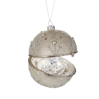 CANVAS Collection Argent - Ornement de Noël Boîte à bijoux en verre, 90 mm Front_Angled_Right