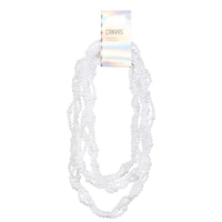 CANVAS Nordic Lights Collection Christmas Decoration Pearl Garland, White, 6-ft Front_Flat