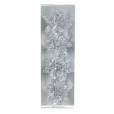 CANVAS Silver Collection Decoration Poinsettia Clip Christmas Ornament Set, 4 1/2-in, 4-pk Front_Flat