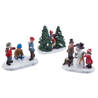 For Living Christmas Decoration Village Children at Play Accessory Set, 3-pc Composite_or_Mixed