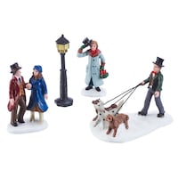 For Living Christmas Decoration Village Adults Accessory Set, 4-pc Front_Elevated