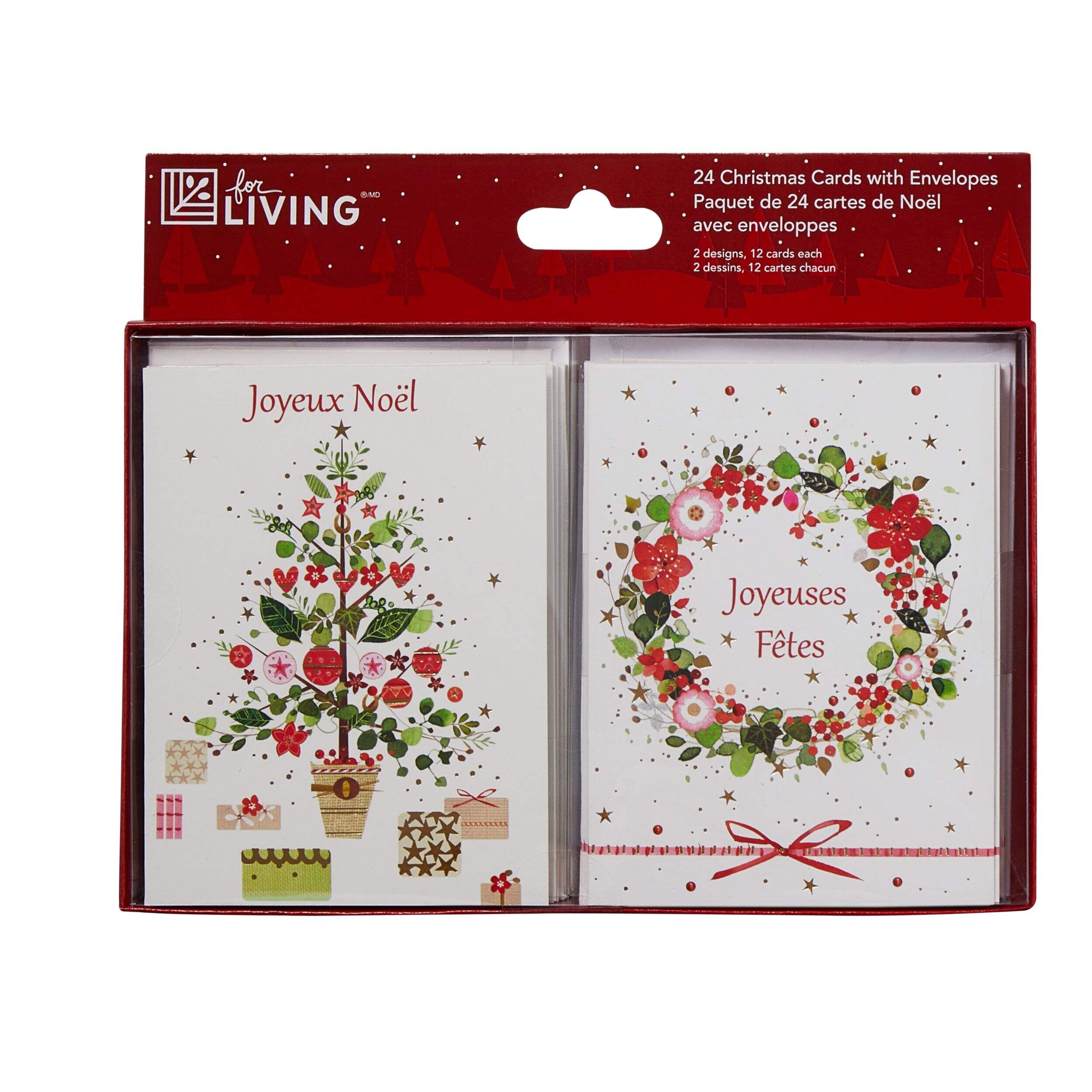 For Living - Cartes de Noël, français, 24 pcs Front_Flat