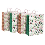 For Living Paper Christmas Decoration Gift Bags, Jumbo, 4-pk Front_Angled_Right