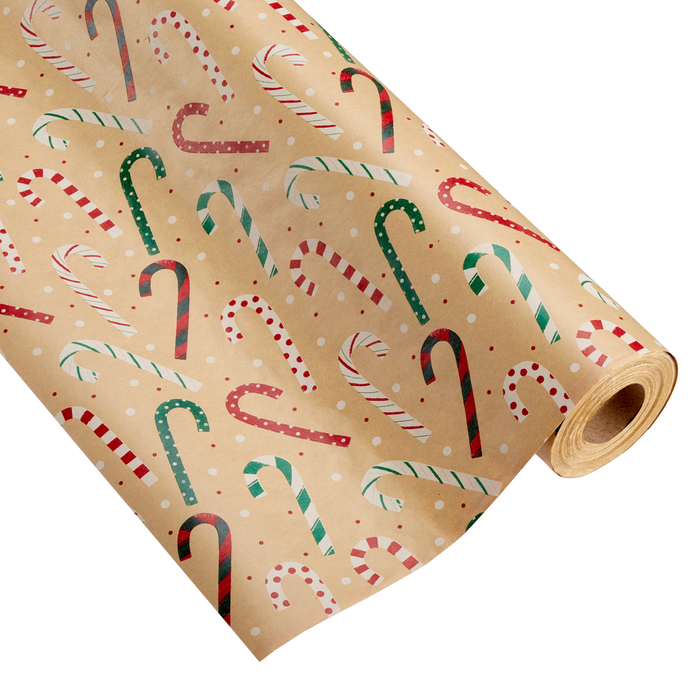 Rouleau de papier d’emballage de Noël en papier kraft épais For Living