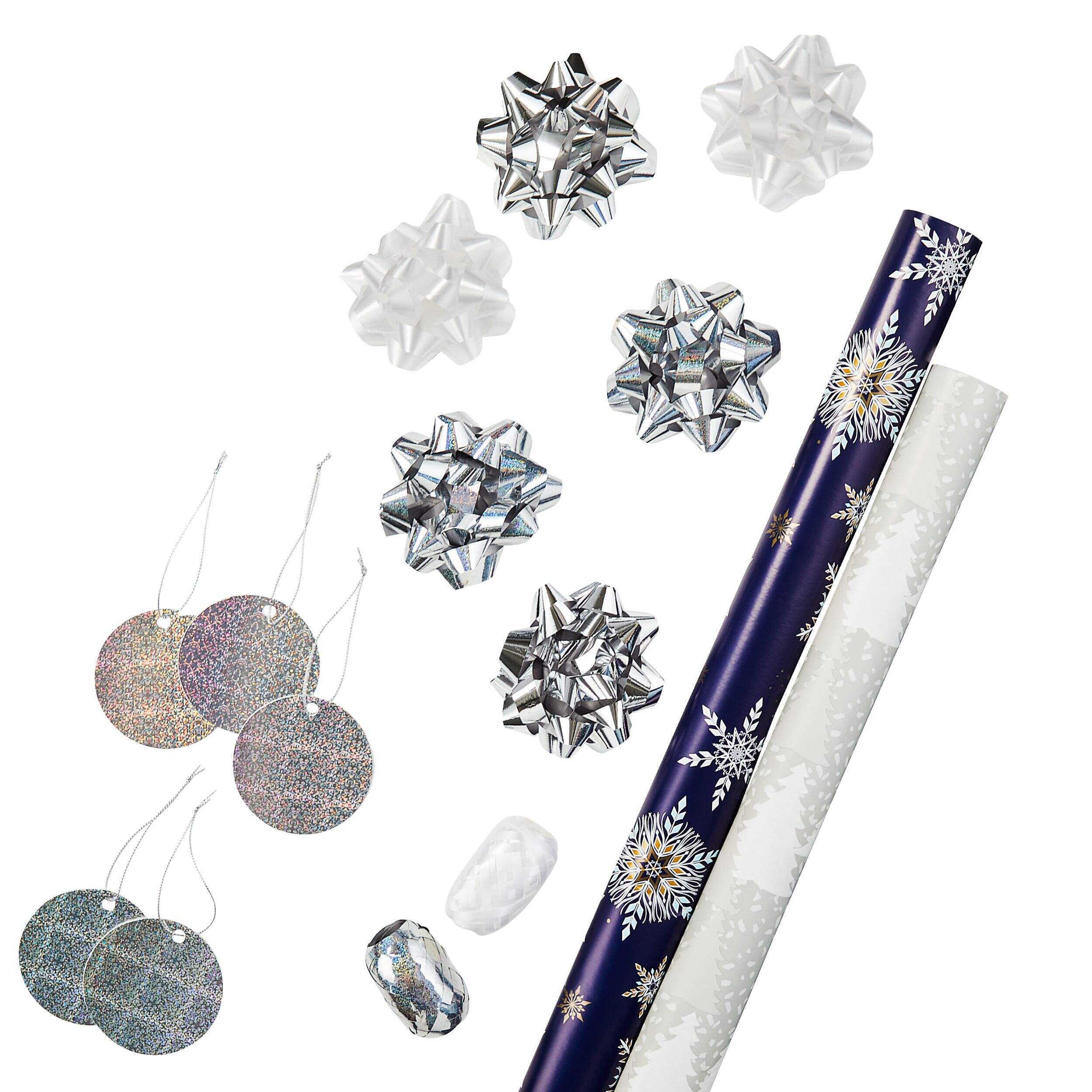 For Living Christmas Decoration Gift Wrap Kit, Blue Composite_or_Mixed