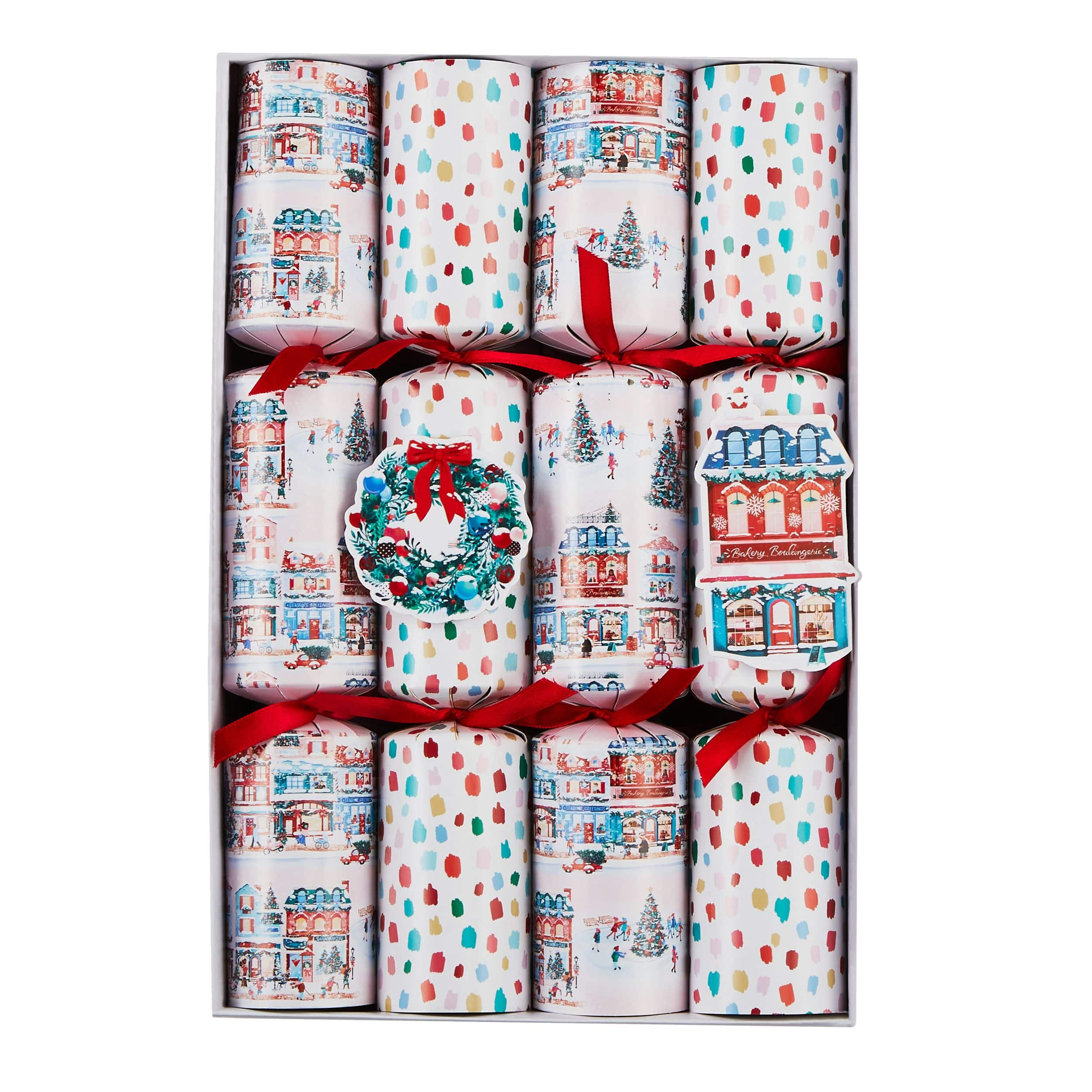 CANVAS Merry Bright Collection Christmas Crackers with Gifts 8 pk