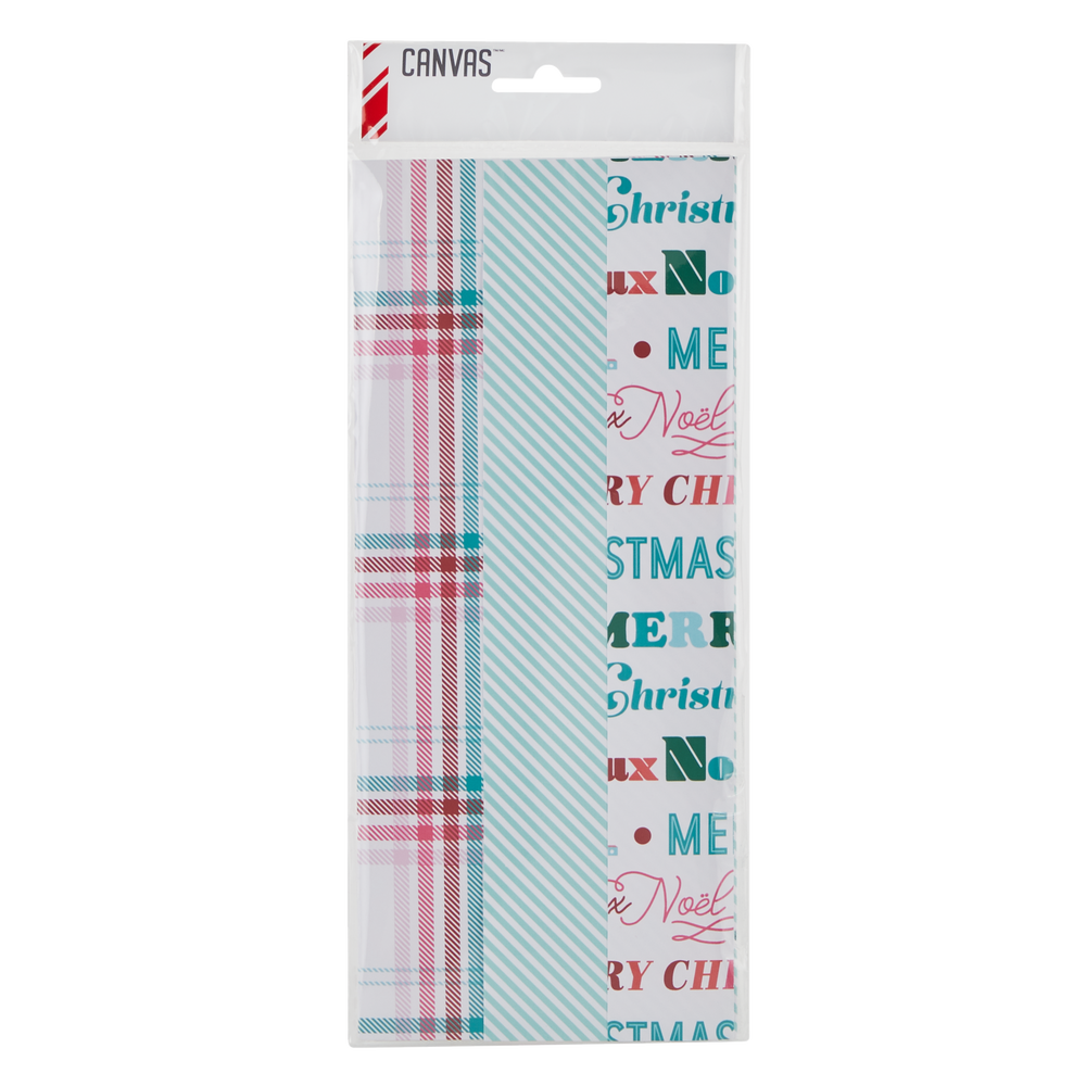 CANVAS Merry & Bright Collection Christmas Tissue Paper, 12pk